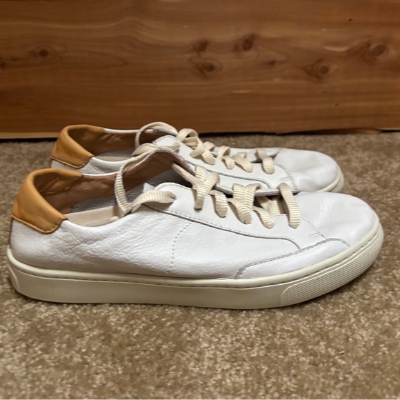 Anthropologie Soludos Ibiza white leather sneakers 8.5 - Picture 2 of 5